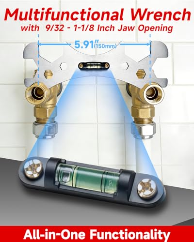 6Pcs Plumbing Tools with Multifunctional Sink Wrench & Basin Wrench