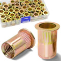 M10-1.5 Rivet Nut,50Pcs Zinc Plated Threaded Rivnuts Inserts - color: Yellow, size: Metric M10 - 50 Pcs