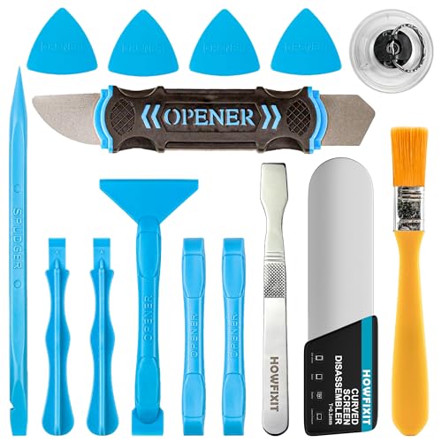 HowFixit 15-in-1 Electronics Opening Tool Kit, Professional Anti-Static Spudger Set & Pry Tools with Suction Cup for iPhone, iPad, MacBook, Laptop, Tablet, Phone Repair - color: 15-in-1
