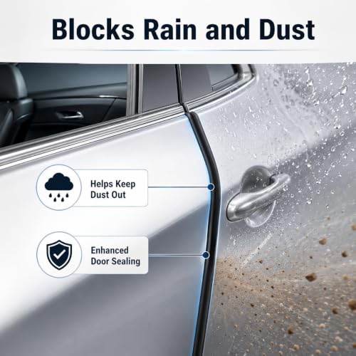 2pcs 1.97ft B-Pillar Car Door Seal Strip Automotive Weather - size: 1.97ft