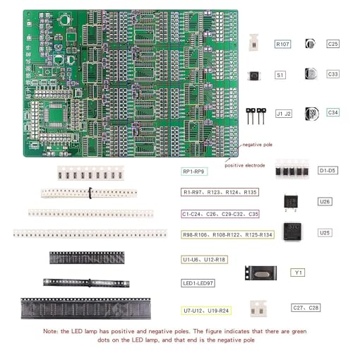 Gikfun Advanced SMD/SMT Soldering Practice Kit, DIY Electronics Training Board with Components EK8489