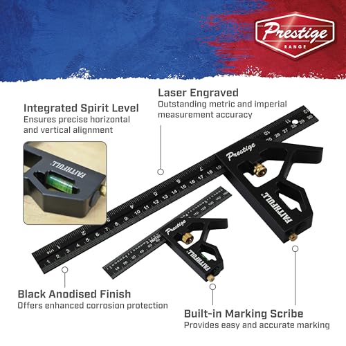 Prestige Combination Square Twin Pack 150mm (6in) & 300mm (12in)