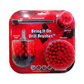 Drill Brush Attachment Set Three Brushes| Bring It On Power Scrubber Brush Cleaning Kit | Plus 6 Inch Extension, Use On Grout, Cars, Bathroom Surfaces, Tile, Baseboard, Shower and Tubs
