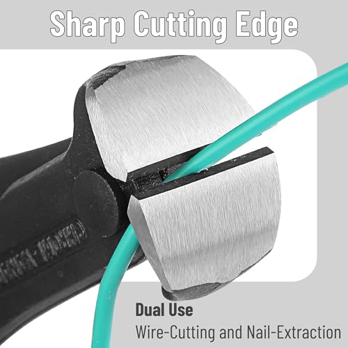 Bates- Nail Puller, Dark Blue Turquoise, Nail Remover Tool, Cutting Pliers, Carpenter Tools, Staple Puller, Nail Puller Tool, End Cutting Pliers, Nail Pliers, Nail Pulling, Nippers Tool - color: Dark Turquoise, size: 7", 1 Pack
