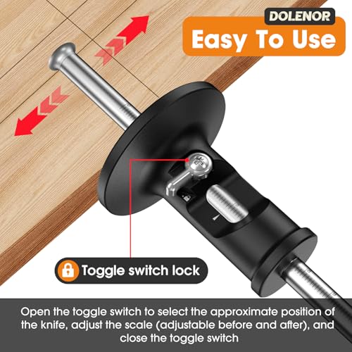Wheel Marking Gauge Knife Woodworking, Scribe Tool Woodworking, Adjustable 0-12cm, Aluminum & Brass Options, for Parallel Lines, Dovetail Joints & Professional Carpentry (Aluminum)