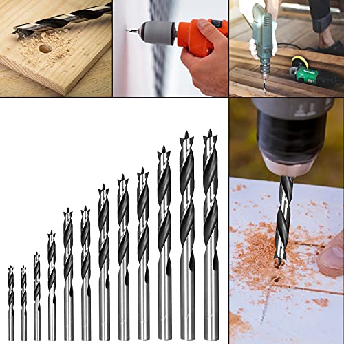 Narwhal Brad Point Wood Drill Bit Set (29 Pack with Storage Case) Carpenters Quality - Drill Splinter-Free Perfect Round Holes in All Types of Wood - style: 29 Pack