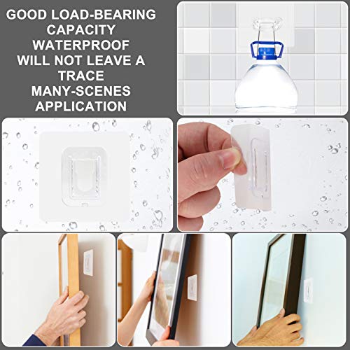 Double Sided Adhesive Wall Hooks,24 Pack Self Adhesive Hooks,Suitable for Hanging and Organizing