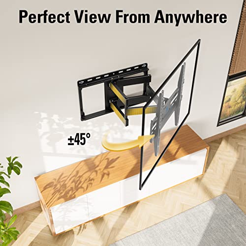 Mounting Dream Full Motion TV Wall Mount for 32-70 Inch TVs up to 99lbs - size: For 32" to 70" TVs, 16" Studs