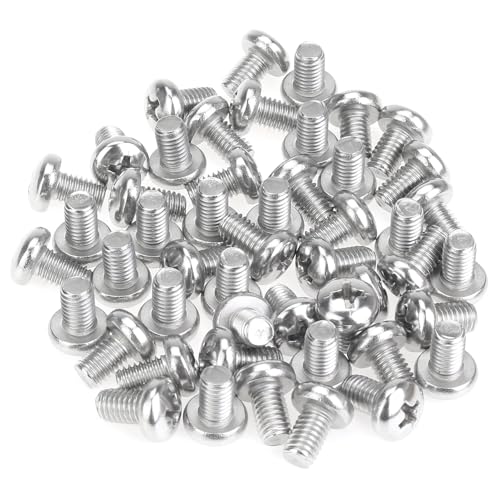 55 Pieces M5 x 8mm Machine Screws, Thread Pitch 0.8mm, Sutemribor M5 Phillips Pan Head Machine Screws, 304 Stainless Steel, Fully Threaded, Silver - size: M5 x 8mm, style: Phillips Pan Head