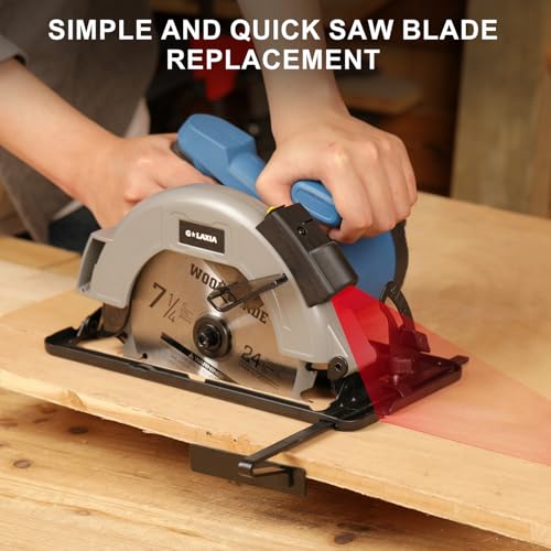 11A Corded Circular Saw 6000RPM with Laser Guide, 2x 7-1/4" Blade - style: Corded 11A