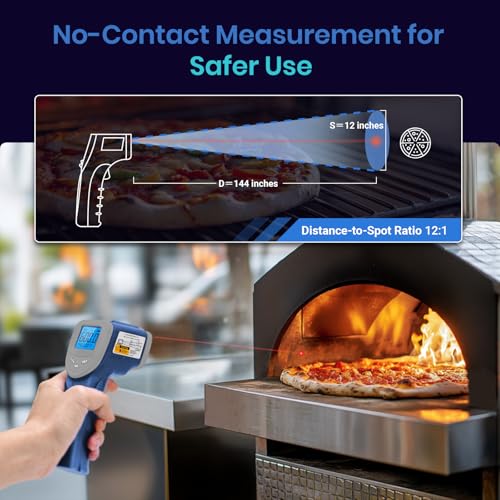 Etekcity Infrared Thermometer Laser Temperature Gun, -58°F~1130°F, Blue - color: Blue, style: Advanced