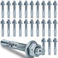 1/2 x 3-3/4 in Wedge Anchors 24 pcs Galvanized Concrete Anchors - size: 1/2 x 3-3/4In
