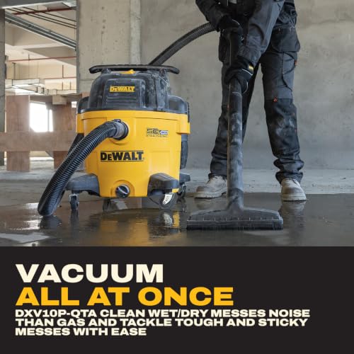 DEWALT Stealthsonic 10 Gallon 5HP Quiet Shop Vacuum Wet and Dry, DXV10P-QTA - size: 10 Gallon