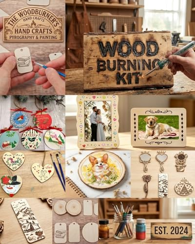 BIAJIYA 100Pc Wood Burning Kit for Adults, Beginners Woodburning Kit - color: Clear-100Pc