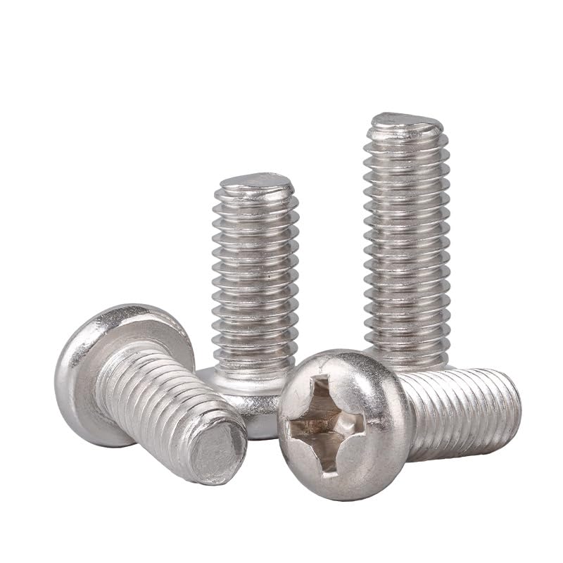 30PCS 1/4-20 x 5/16 Pan Head Phillips Machine Screws 304 Stainless Steel Metric Cross Head Screws Bolts Fasteners Fully Threaded - size: 1/4-20 x 5/16