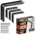 BATODA 8” Countertop Support Steel Brackets (4 PCS), Heavy Duty L Bracket - size: 8 Inch
