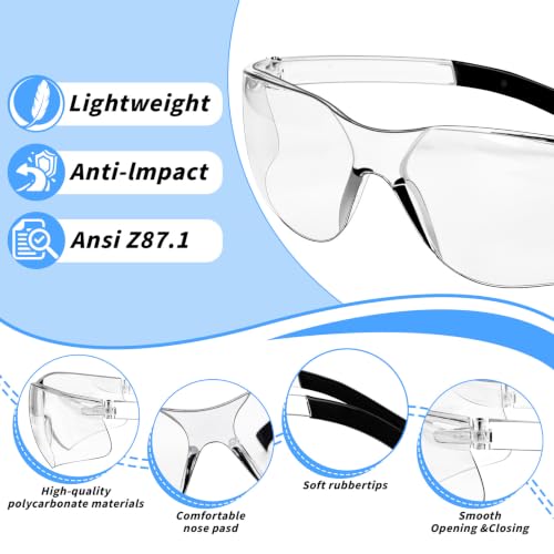 110 PCS Safety Glasses Bulk Unisex, ANSI Z87.1 Eye Protection Glasses - color: Mixed