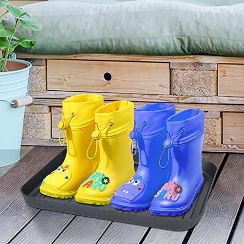Square Boot Tray,Plastic Utility Shoe Mat Tray for Entryway Indoor Outdoor - size: Stripe