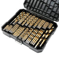 GMTOOLS 230 Pcs Drill Bit Set, 135° Tip Titanium Coated High Speed Steel, Twist Drill Bit Kit for Iron, Aluminum Alloy, Copper, Wood, Plastic, with Hard Storage 1/16"-3/8" - style: 230PCS