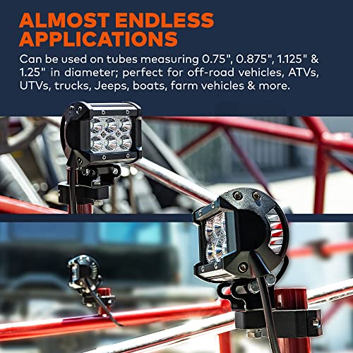 LAMPHUS Light Bar Mount Clamp Bracket for ATV UTV 0.75-1.25in Vertical - size: 2 Pack, style: Vertical Bar