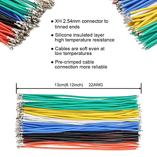 2.54mm XH Connector Socket Kit with pre-Crimped Cable Wire 2/3/4/5/6/7 Pin Housing JST Adapter Cable Male and Female Compatible with JST-XH Connector (Connector&Socket) - style: Connector&Socket