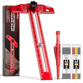 Nicpro Woodworking Scriber T Ruler with Pencil, Aluminum Alloy T Square