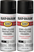 Rust-Oleum 7798830 Stops Rust Spray Paint, 12-Ounce, Semi Gloss Black (Pack of 2) - color: Semi-Gloss Black, size: 12 Ounce (Pack of 2)