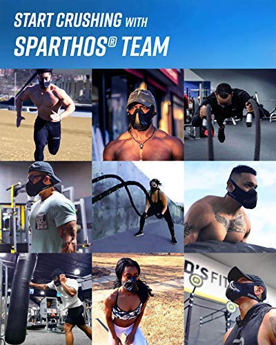 Sparthos High Altitude Training Mask, Running Breathing Mask - color: Midnight Black