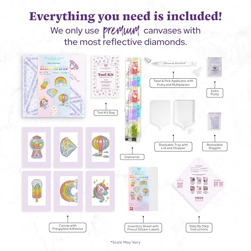 DIAMOND ART CLUB Mini Dazzles - Rainbow Diamond Art Kits for Adults - color: Rainbow