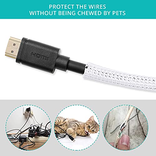 20ft 1/4 inch White Cable Sleeve - color: White, size: 20ft, 1/4''