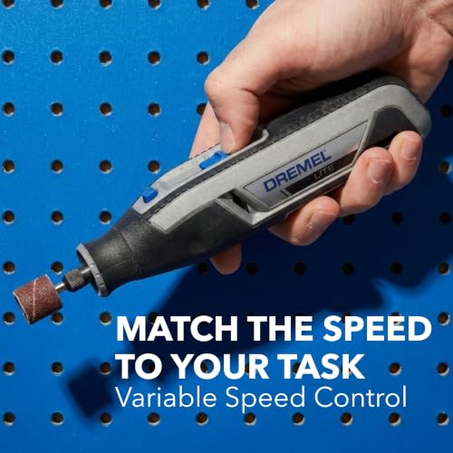 Dremel Lite 7760 N/10 4V Cordless Rotary Tool Kit with Variable Speed, USB Charging, Easy Accessory Changes - Ideal for Light-Duty DIY & Crafting, Sanding, Engraving, and Polishing