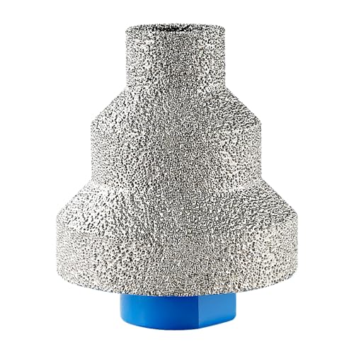 LOZLIN 20/35/55mm Dry Wet Diamond Hole Saw,Vacuum Brazed Step Drill Bit 5/8-11 Thread Anti Chip Hole Opener for Tile Porcelain Granite Marble Quartz Stone Drilling for Angle Grinder