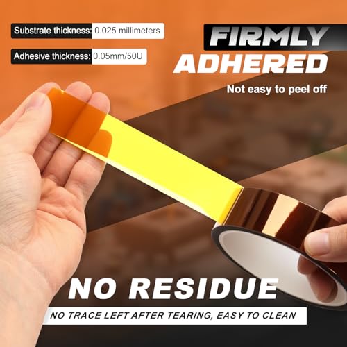 2 Set 6-Size Polyimide High Temp Tape, No Residue for Soldering Sublimation
