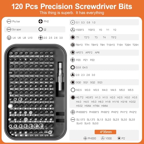 Precision Screwdriver Set, 130 in 1 Mini Screwdriver Set Tool, Black - color: Black, size: 130