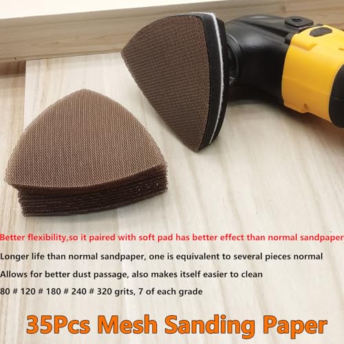 FOWOK 138Pcs Oscillating Tool Sanding Pads Kit for Finishing Detail Sanding - style: 138Pcs