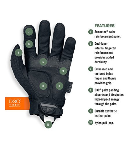 Mechanix Wear M-Pact Covert Tactical Gloves, Small, Black - color: Black, size: Small