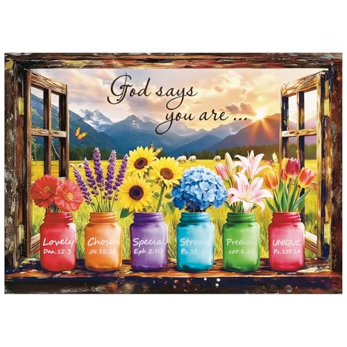 Christian Bible Puzzles for Adults 1000 Pieces, Fun Puzzles for Adults - color: God Says You Are