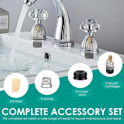 8 Pcs RP25513 Faucet Stem Replacement Compatible with Delta 2 Handle Faucet
