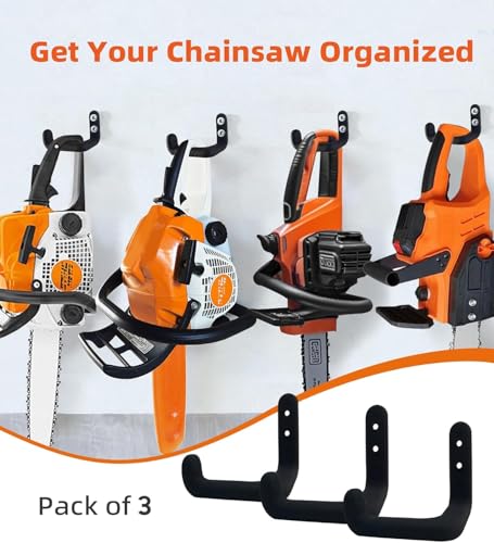 Chainsaw Hanger, 9 Pack Chainsaw Holder Wall Mount, Chainsaw Storage Hook - color: 9 Pack Hang