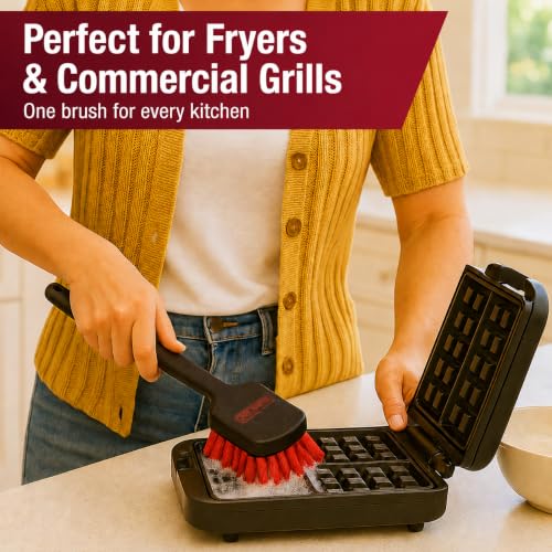 20" Deep Fryer Cleaning Brush by FryOilSaver Co., Up to 425°F High Heat Resistant Pot Cleaning Brush for Kitchen Deep Fryers, Commercial Grills, Ovens & Waffle Makers for Food Service & Restaurants - size: 20 Inches