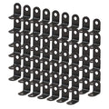 uxcell 60pcs Angle Bracket Metal 12x12mm Black Corner Brace Fastener L Shaped Right Angle Brackets Corner Protector Shelf Support with Screws for Furniture