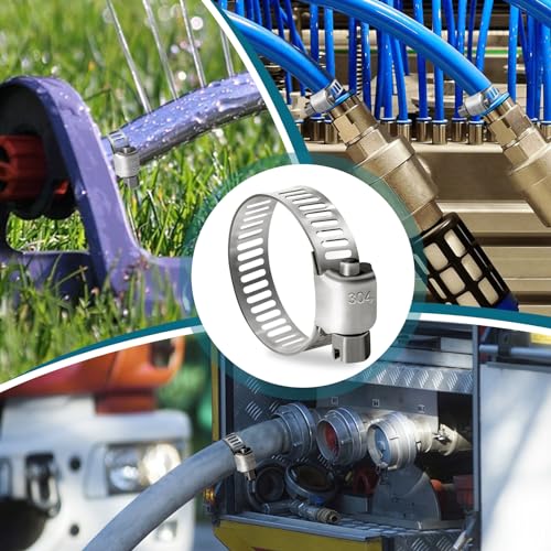 Hose Clamp, 30PCS Fuel Line Clamp, 3/8"-5/8"(10-16mm) Radiator Hose Clamps - size: 10-16mm