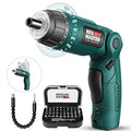 NEU MASTER Cordless Screwdriver, 4V Electric Screwdriver Rechargeable Power Screwdriver With Pivoting Handle, Front And Rear LED light, 32pcs Bits, 6+1 Torque Setting, 2000 mAh Battery Screwdriver