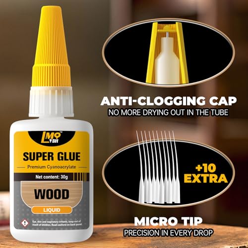 Wood Super Glue 60 Gram, Thin Liquid CA Glue for Woodworking Furniture Repair Wooden Crafts Carpenter, Clear High Strength Cyanoacrylate Adhesive Instant and Strong Bond Superglue for Everything - size: 2oz-thin
