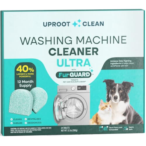 Uproot Clean Washing Machine Cleaning Tablets Ultra 40% Stronger, 24 Pack - style: Ultra