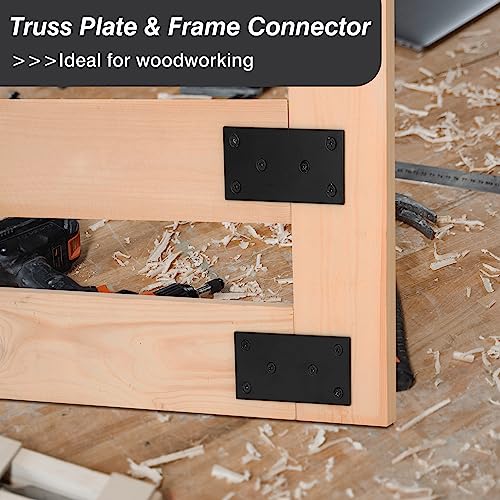2 Pack Mending Plate, Stainless Steel Flat Straight Brace Brackets, Double-Wide Metal Plate, Durable & Anti-Rust for DIY Woodworking (48*169) - size: 1.9"×6.6"/48x169mm