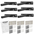 EVALD Heavy Duty Floating Shelf Brackets 4 Inch, Hidden Brackets for Shelving with Screws & Anchors, Floating Shelf Mount, Heavy Duty Shelf Bracket (6 Pack) - size: 4 Inch, style: 6 Pack Heavy-duty