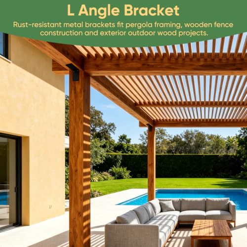 8 Pcs 4"x4"x3" 90 Degree Black Metal Corner Brackets, 3MM Thick - size: 4×4×3