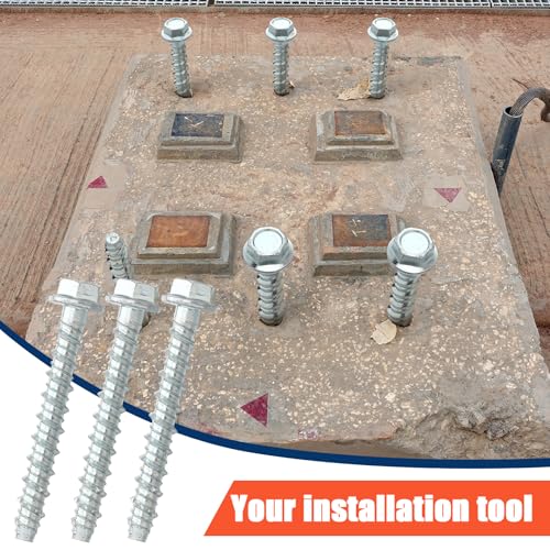 Tandefio 100 Pack 5/16 x 3 Concrete Anchors and Screw Kits Galvanized - size: 5/16" X 3"