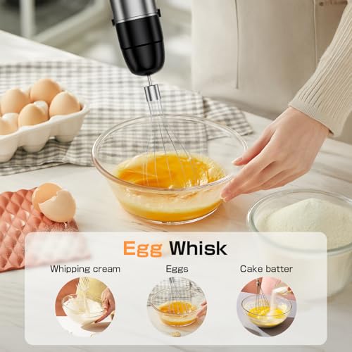 Turelar Immersion Blender Handheld 3-in-1 Hand Blender Set 1100W Heavy Duty - color: Black, size: 3 in 1